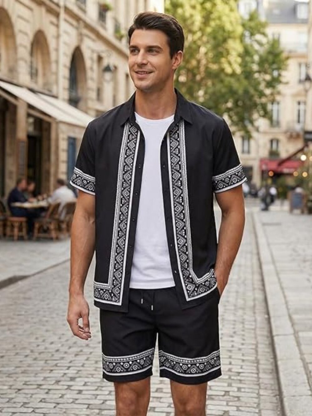 2 Pieces Summer Shirt and Short Sets